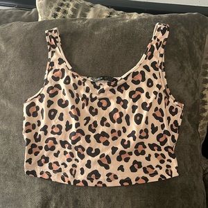 Cheetah print crop top